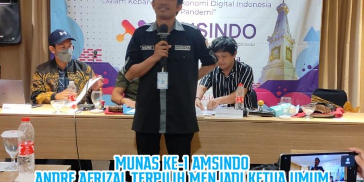MUNAS KE-1 AMSINDO ANDRE AFRIZAL TERPILIH MENJADI KETUA UMUM