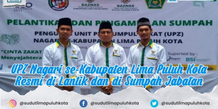 UPZ Nagari se-Kabupaten Lima Puluh Kota Resmi di Lantik dan di Sumpah Jabatan