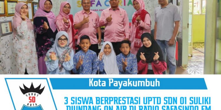3 SISWA BERPRESTASI UPTD SDN 01 SULIKI  DIUNDANG ON AIR DI RADIO SAFASINDO FM
