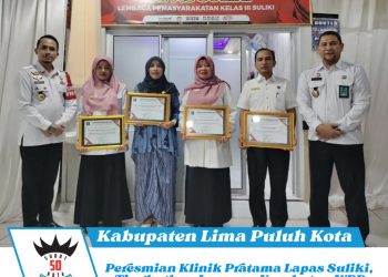 Peresmian Klinik Pratama Lapas Suliki, Tingkatkan Layanan Kesehatan WBP