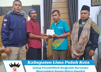 Group Fisabilillah Bergerak Bersama Masyarakat Bantu Biaya Operasi Warga Yang Alami Laka Tunggal