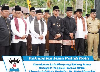 Pasukuan Salo Pitopang Talang Maua Batagak Pangulu, Ketua DPRD Lima Puluh Kota Bergelar Dt. Rajo Simarajo