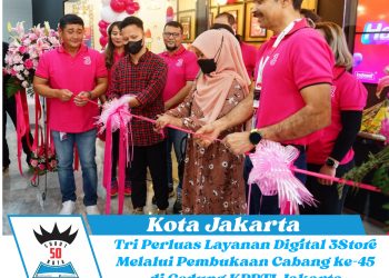 Tri Perluas Layanan Digital 3Store Melalui Pembukaan Cabang ke-45 di Gedung KPPTI Jakarta