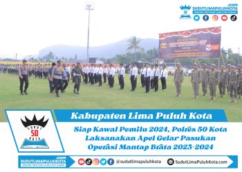 Siap Kawal Pemilu 2024, Polres 50 Kota Laksanakan Apel Gelar Pasukan Operasi Mantap Brata 2023-2024