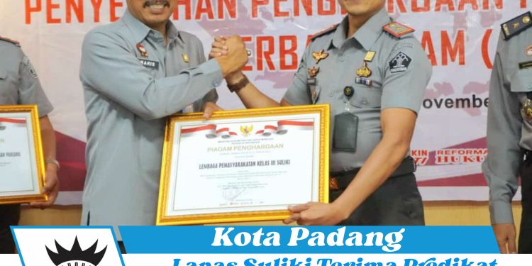 Lapas Suliki Terima Predikat Unit Kerja Pelayanan Publik Berbasis HAM Tahun 2023