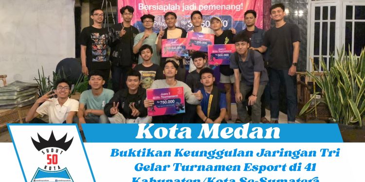 Buktikan Keunggulan Jaringan, Tri Gelar Turnamen Esport di 41 Kabupaten/Kota Se-Sumatera