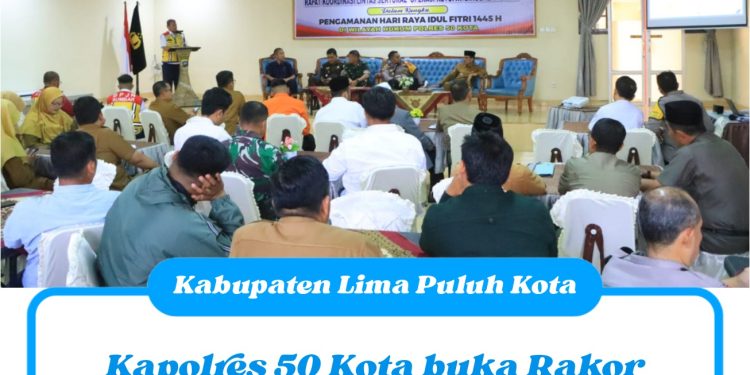 Kapolres 50 Kota buka Rakor Lintas Sektoral Persiapan Ops Ketupat Singgalang 2024