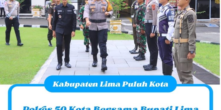 Polres 50 Kota Bersama Bupati Safaruddin Gelar Apel Operasi Ketupat Singgalang 2024