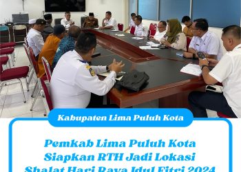 Pemkab Lima Puluh Kota Siapkan RTH Jadi Lokasi Shalat Hari Raya Idul Fitri 2024