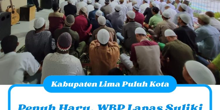 Penuh Haru, WBP Lapas Suliki Buka Bersama dengan Keluarganya