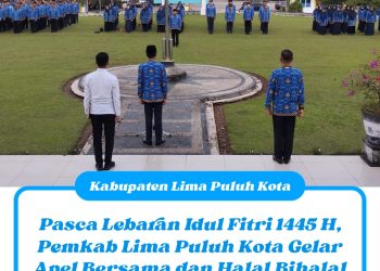 Pasca Lebaran Idul Fitri 1445 H, Pemkab Lima Puluh Kota Gelar Apel Bersama dan Halal Bihalal