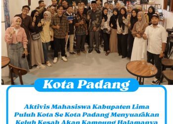 Aktivis Mahasiswa Kabupaten Lima Puluh Kota Se Kota Padang Menyuarakan Keluh Kesah Akan Kampung Halamannya