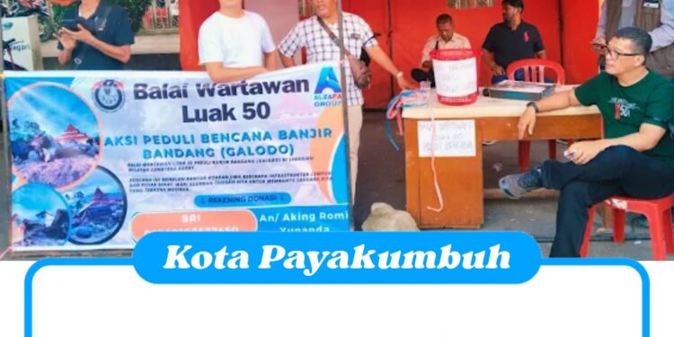 Wartawan Luak Limopuluah Peduli Bencana Banjir Bandang Sumatera Barat