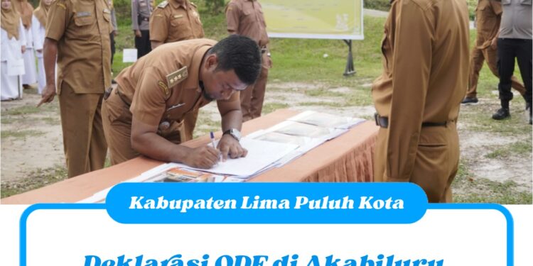 Deklarasi ODF di Akabiluru, Bupati Safaruddin : 79 Nagari di Lima Puluh Kota harus 100% ODF