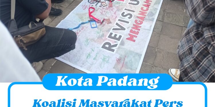 Koalisi Masyarakat Pers Sumbar Gelar Aksi Tolak RUU Penyiaran