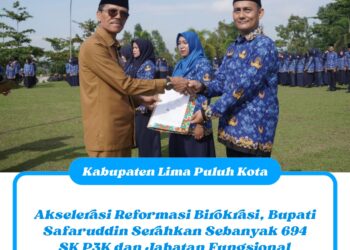 Akselerasi Reformasi Birokrasi, Bupati Safaruddin Serahkan Sebanyak 694 SK P3K dan Pejabat Fungsional