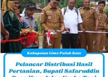 Pelancar Distribusi Hasil Pertanian, Bupati Safaruddin Resmikan Jalan Usaha Tani