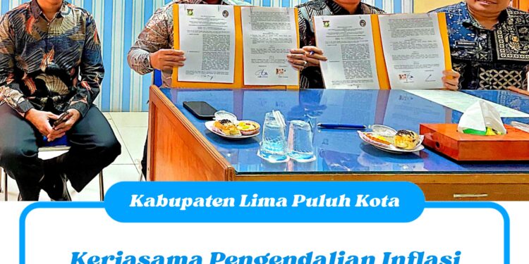 Kerjasama Pengendalian Inflasi Daerah, Pemkab Lima Puluh Kota Teken MoU Dengan Pemkab Kampar