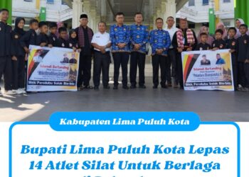 Bupati Lima Puluh Kota Lepas 14 Atlet Silat Untuk Berlaga di Pekanbaru
