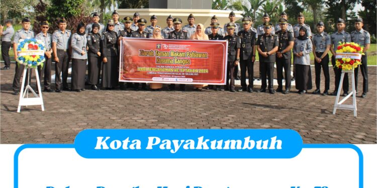 Dalam Rangka Hari Pengayoman Ke-79, Lapas Tanjung Pati Gelar Upacara Tabur Bunga di TMP Kusuma Bangsa Payakumbuh