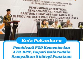 Pembicara FGD Kementerian ATR-BPN, Bupati Safaruddin Sampaikan Strategi Penataan Ruang Pemkab Lima Puluh Kota