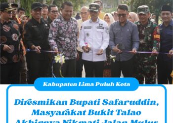 Diresmikan Bupati Safaruddin, Masyarakat Bukit Talao Akhirnya Nikmati Jalan Mulus