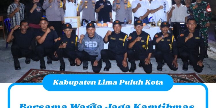 Bersama Warga Jaga Kamtibmas, Kapolres 50 Kota Gelar Batandang Kepada Awak Satkambling