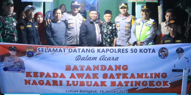 Perkuat Kerja Sama dengan Awak Satkamling, Polres 50 Kota Gelar Batandang di Kecamatan Harau