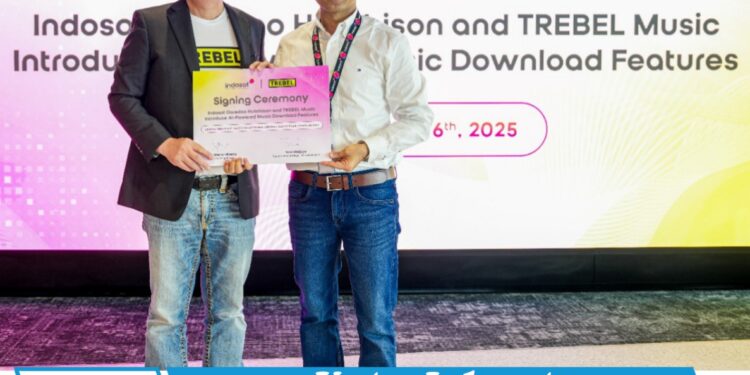 Indosat dan TREBEL Music Hadirkan Fitur Download Musik Berbasis AI