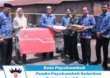 Pemko Payakumbuh Salurkan Bantuan bagi Korban Kebakaran di K3TR