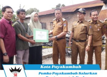 Pemko Payakumbuh Salurkan Bantuan untuk Korban Kebakaran di K3TR