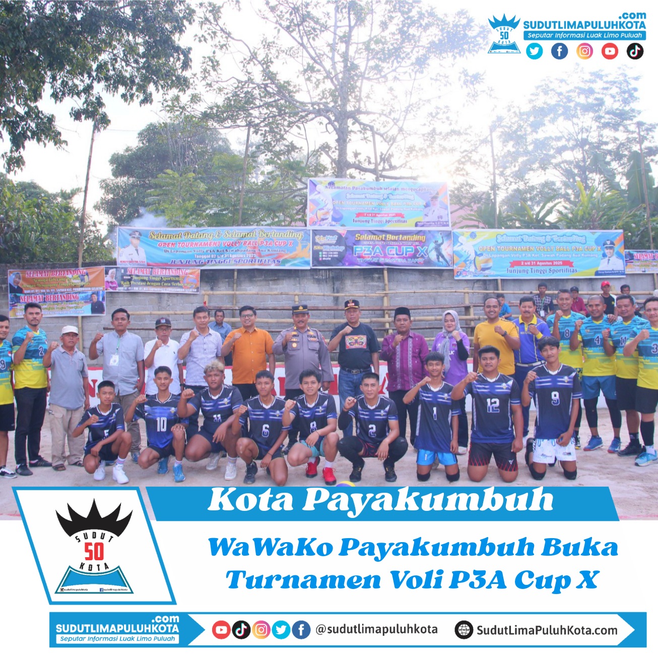 WaWaKo Payakumbuh Buka Turnamen Voli P3A Cup X