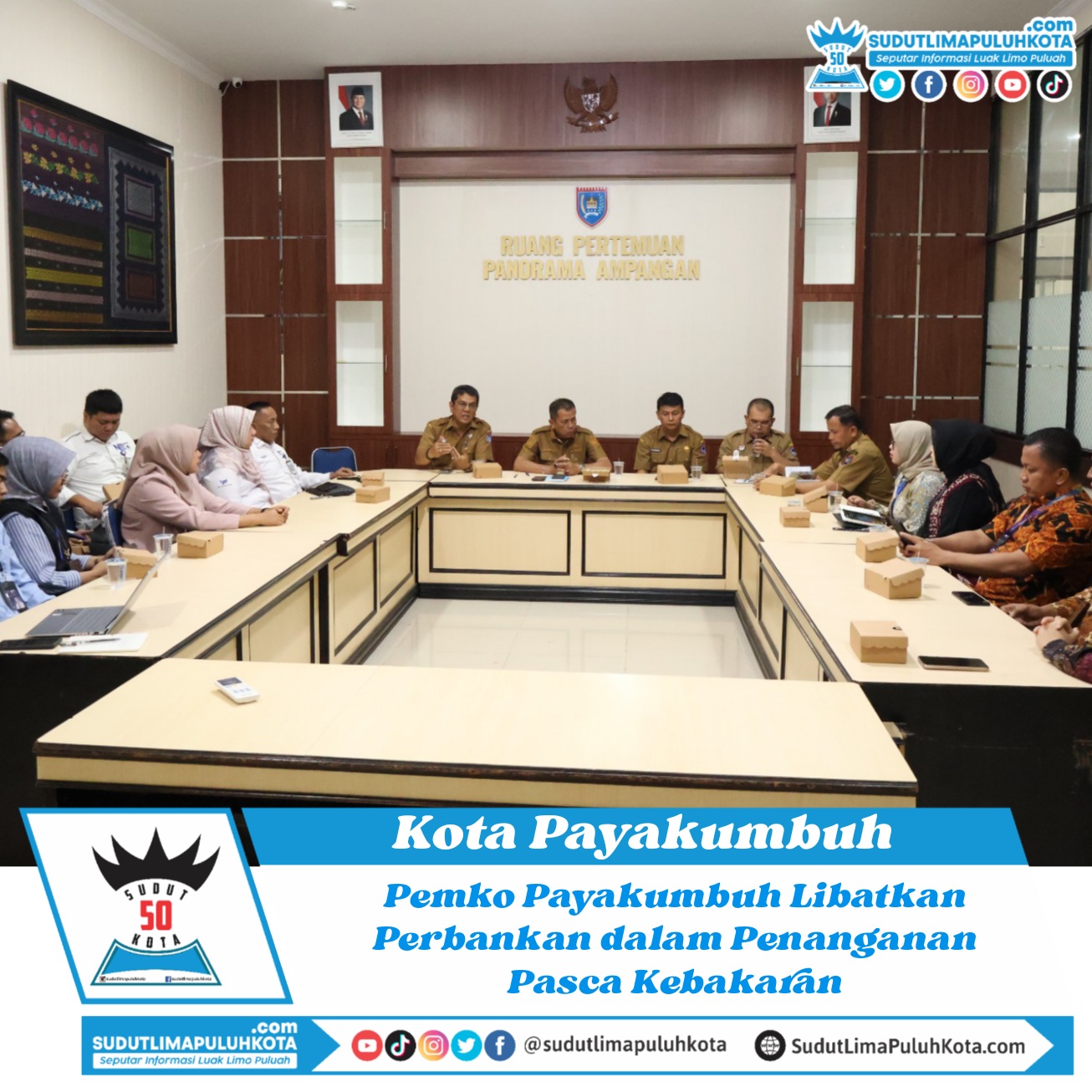 Pemko Payakumbuh Libatkan Perbankan dalam Penanganan Pasca Kebakaran