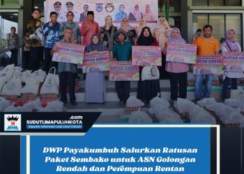 DWP Payakumbuh Salurkan Ratusan Paket Sembako untuk ASN Golongan Rendah dan Perempuan Rentan