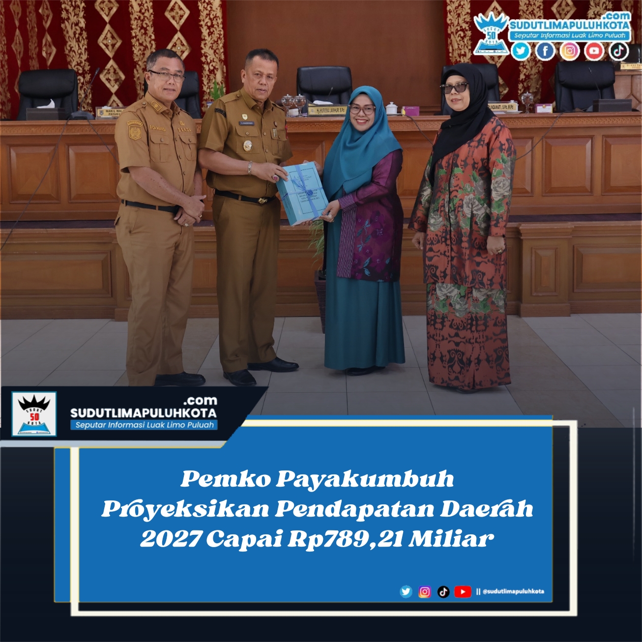 Pemko Payakumbuh Proyeksikan Pendapatan Daerah 2027 Capai Rp789,21 Miliar