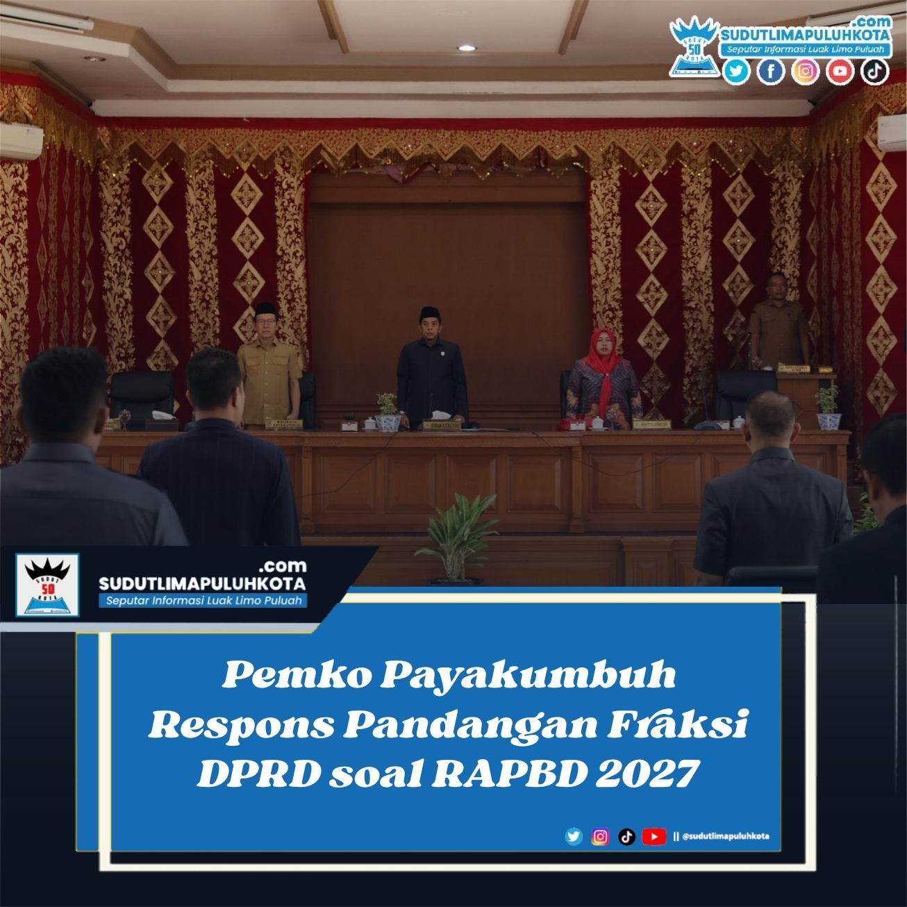 Pemko Payakumbuh Respons Pandangan Fraksi DPRD soal RAPBD 2027