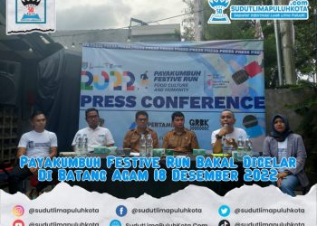 Payakumbuh Festive Run akan digelar di Batang Agam pada 18 Desember 2022 mendatang