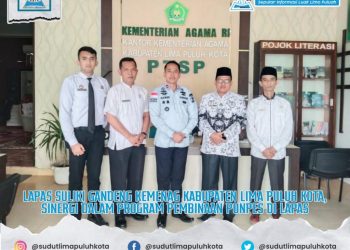 LAPAS SULIKI GANDENG KEMENAG KABUPATEN LIMA PULUH KOTA, SINERGI DALAM PROGRAM PEMBINAAN PONPES DI LAPAS