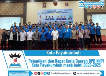 Pelantikan dan Rapat Kerja Daerah DPD KNPI Kota Payakumbuh masa bakti 2022-2025