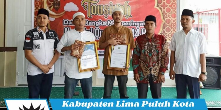 Santri Binaan Lapas Suliki Peringati Nuzulul Qur’an 1444 H, Kalapas Berikan Hadiah untuk Warga Binaan Hafidz Qur’an Juz 30