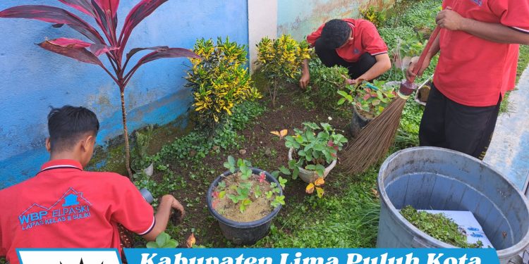 Kalapas Suliki, Kamesworo Ajak WBP terapkan Lingkungan Bersih, Dalam Rangka Peringati World Enviroment Day