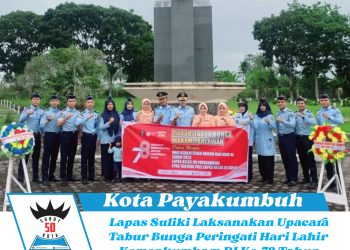 Lapas Suliki Laksanakan Upacara Tabur Bunga Peringati Hari Lahir Kemenkumham RI Ke-78 Tahun