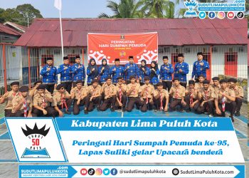 Peringati Hari Sumpah Pemuda ke-95, Lapas Suliki gelar Upacara Bendera