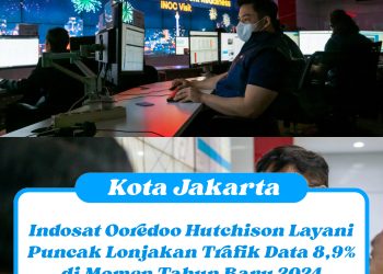 Indosat Ooredoo Hutchison Layani Puncak Lonjakan Trafik Data 8,9% di Momen Tahun Baru 2024