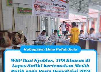 WBP Ikut Nyoblos, TPS Khusus di Lapas Suliki bertemakan Merah Putih pada Pesta Demokrasi 2024