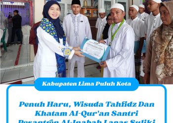Penuh Haru, Wisuda Tahfidz Dan Khatam Al-Qur’an Santri Pesantren Al-Inabah Lapas Suliki