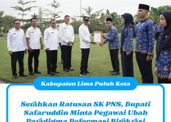 Serahkan Ratusan SK PNS, Bupati Safaruddin Minta Pegawai Ubah Paradigma Reformasi Birokrasi