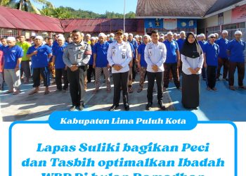 Lapas Suliki bagikan Peci dan Tasbih optimalkan Ibadah WBP Di bulan Ramadhan