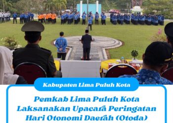 Pemkab Lima Puluh Kota Laksanakan Upacara Peringatan Hari Otonomi Daerah (Otoda) ke-XXVIII Tahun 2024