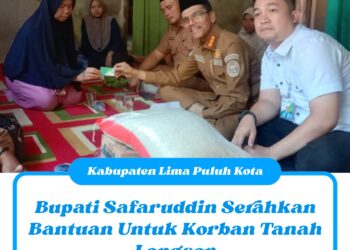 Bupati Safaruddin Serahkan Bantuan Untuk Korban Tanah Longsor